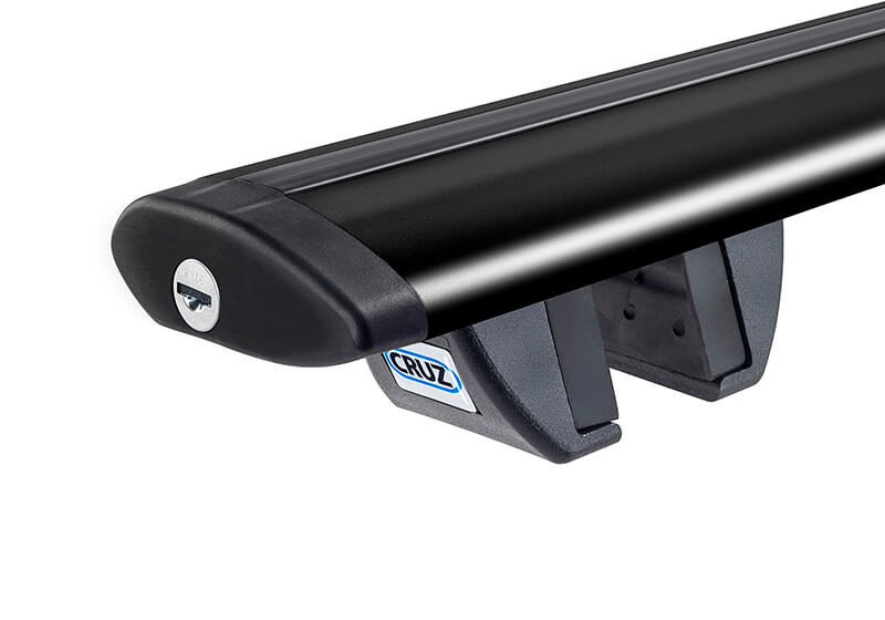 Kia Soul (2008 to 2014):CRUZ 128cm Airo R black aluminium bars - locks included