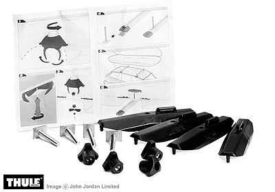 Adaptateur Thule T-Track 697-6 - Pour Fixation Coffre De Toit Sur Barres T-Track 20mm (PowerClick G2/G3)