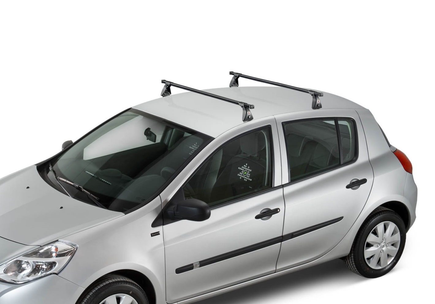 Renault Clio five door (2005 to 2012):FIRRAK 115cm X roof bars with fitting kit 2069