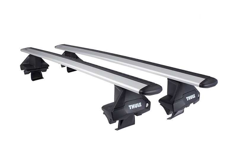 Range Rover Sport (2005 to 2013):Thule Evo silver WingBars package - 7105, 7115, 5116