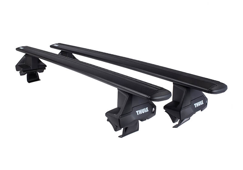 Volkswagen VW Golf five door (2013 to 2020):Thule Evo black WingBars package - 7105, 7113B, 5010