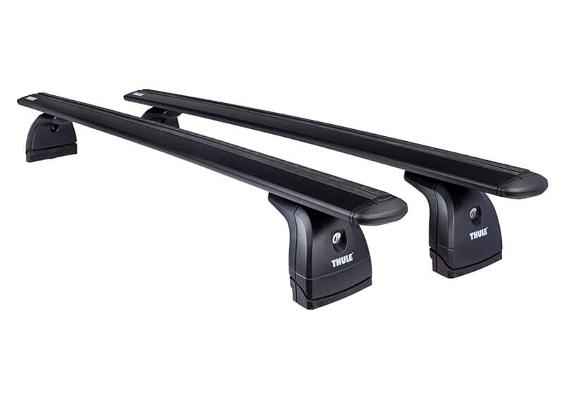 Renault Trafic L1 (SWB) H1 (low roof) (2001 to 2014):Thule black WingBars package - 751, 7115B, 3046