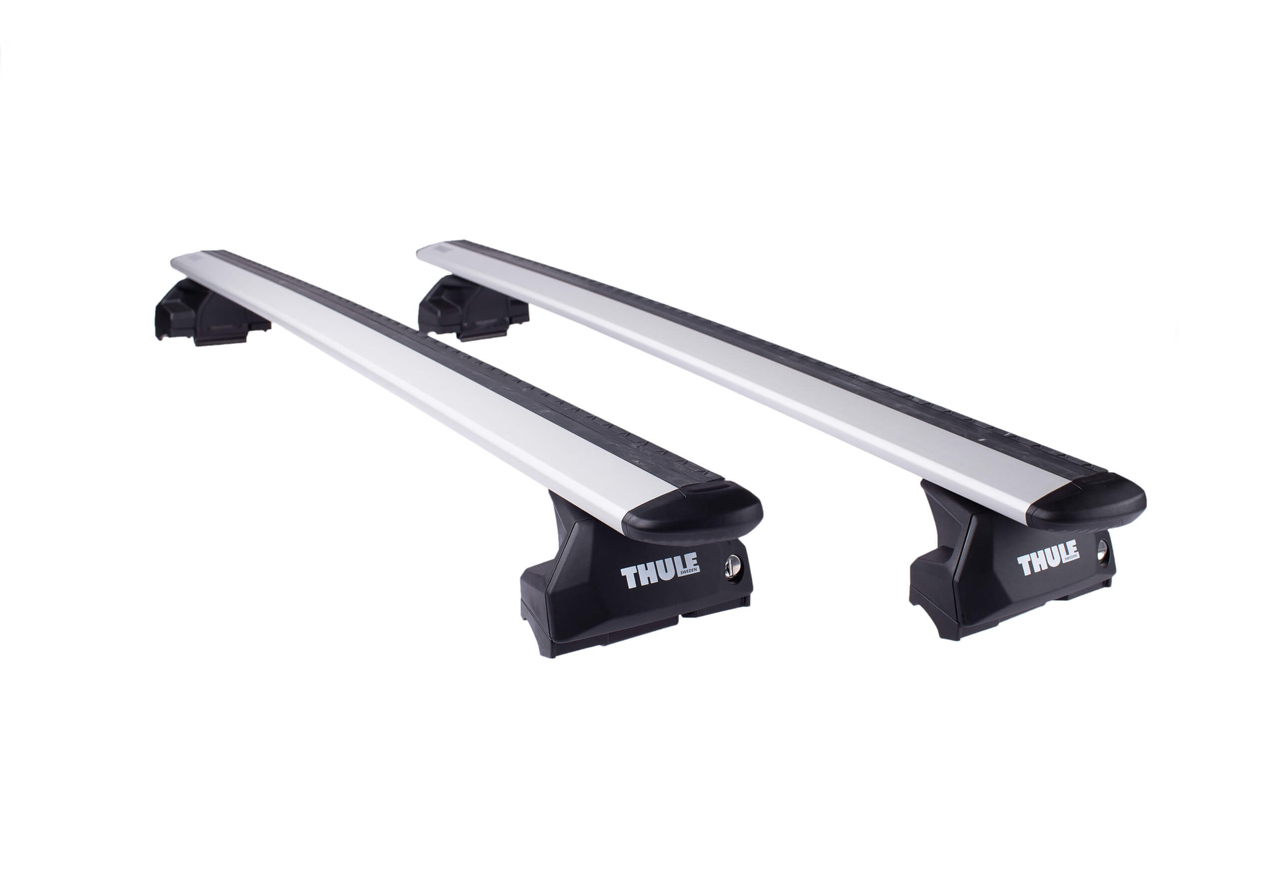 Audi Q7 (2006 to 2015):Thule silver Evo WingBars package - 7106, 7112, 6025