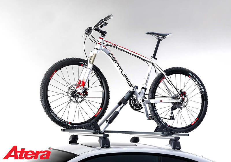 4 x Atera GIRO AF aluminium bike carriers with roof bars