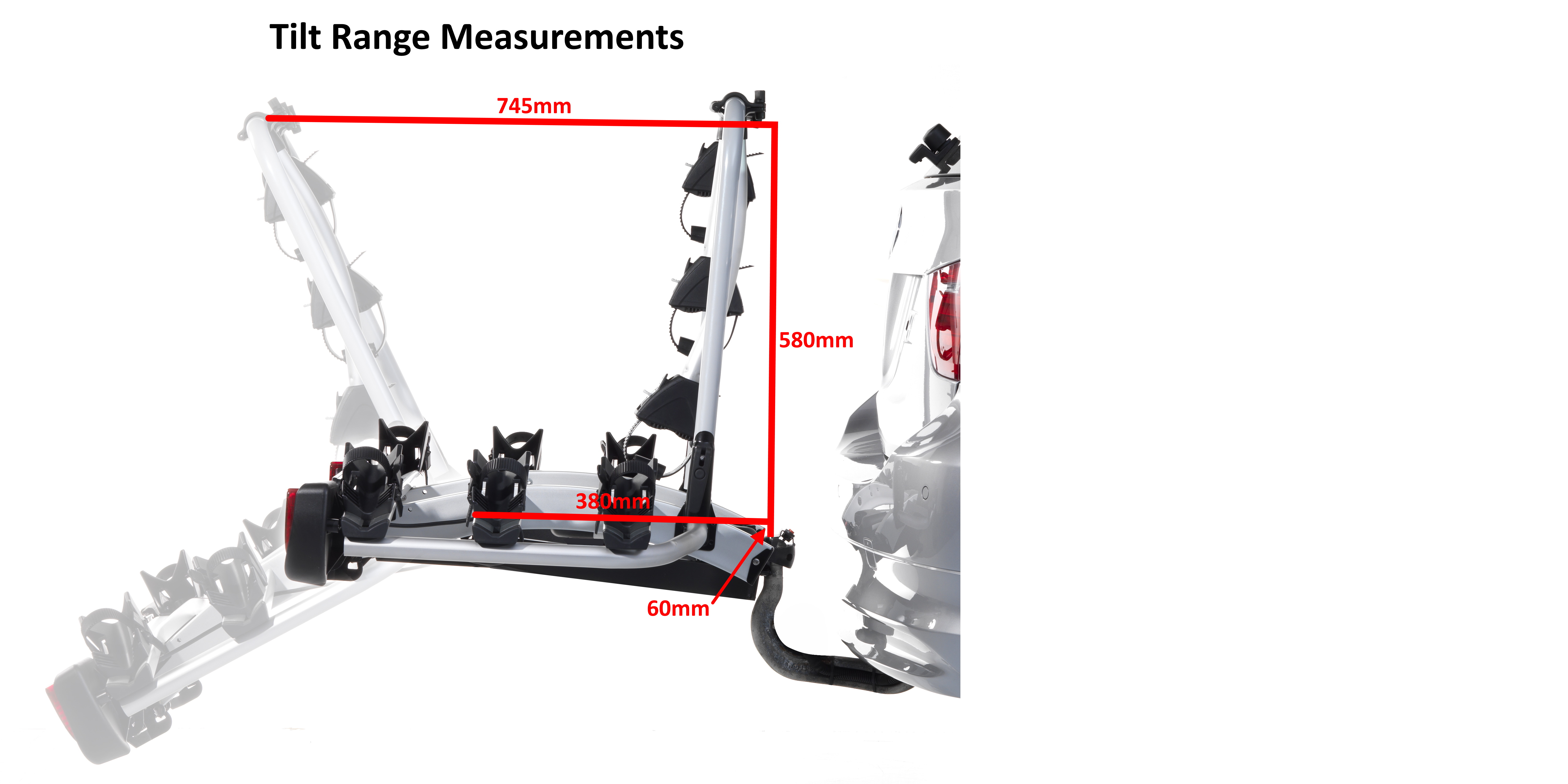 Atera STRADA DL 3 to 4 bike carrier (UK lights) no. AR2603.