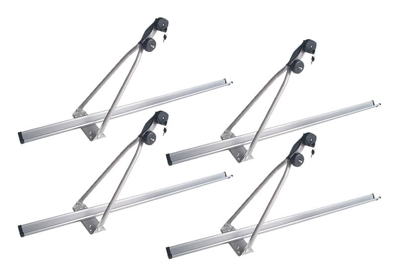 4 x CRUZ Bici-racks bike carriers with locking roof bars