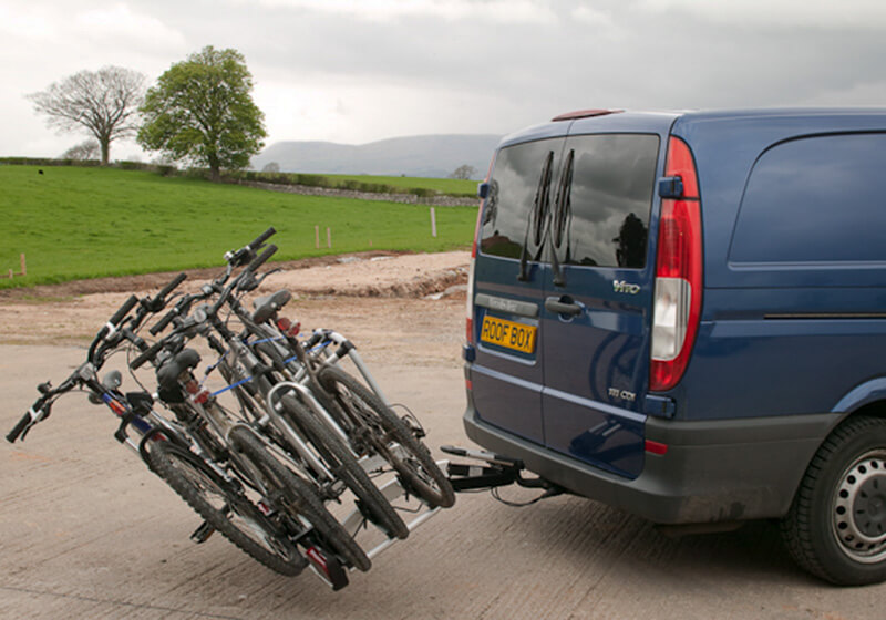 Bike carrier for Renault Trafic III with rear doors 