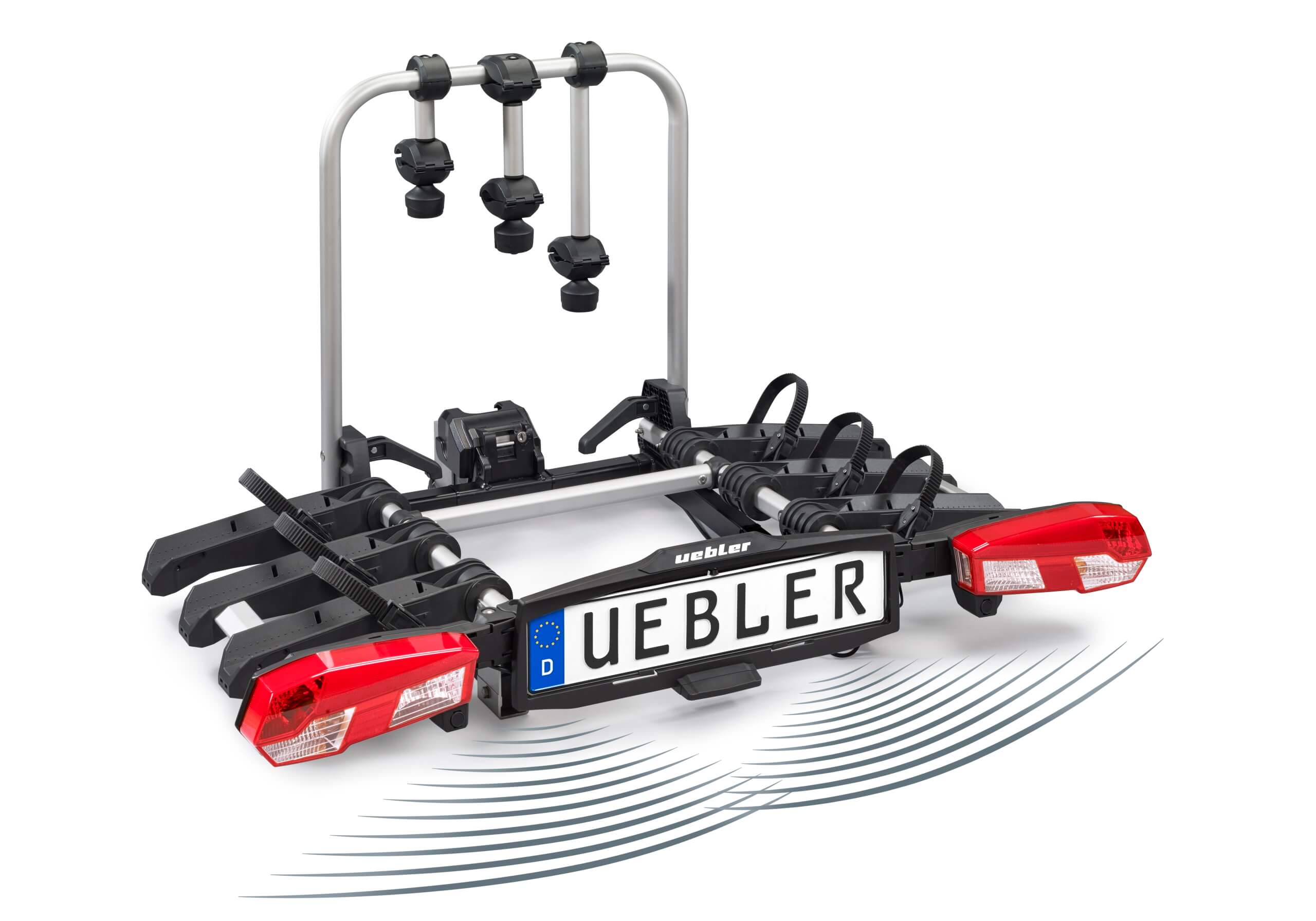 :Uebler H31 S90 tilting and folding eBike rack (3 bikes) with reversing sensors,no. 18180-DC