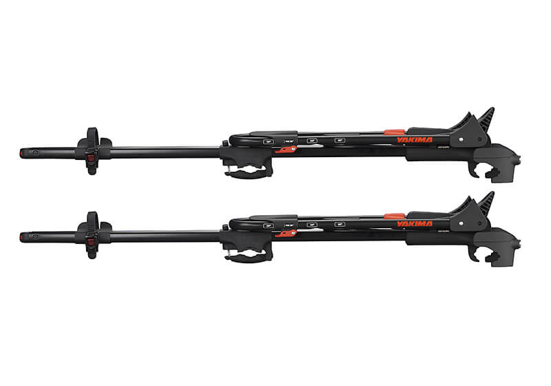 :2 x Yakima FrontLoader bike carriers with locking roof bars