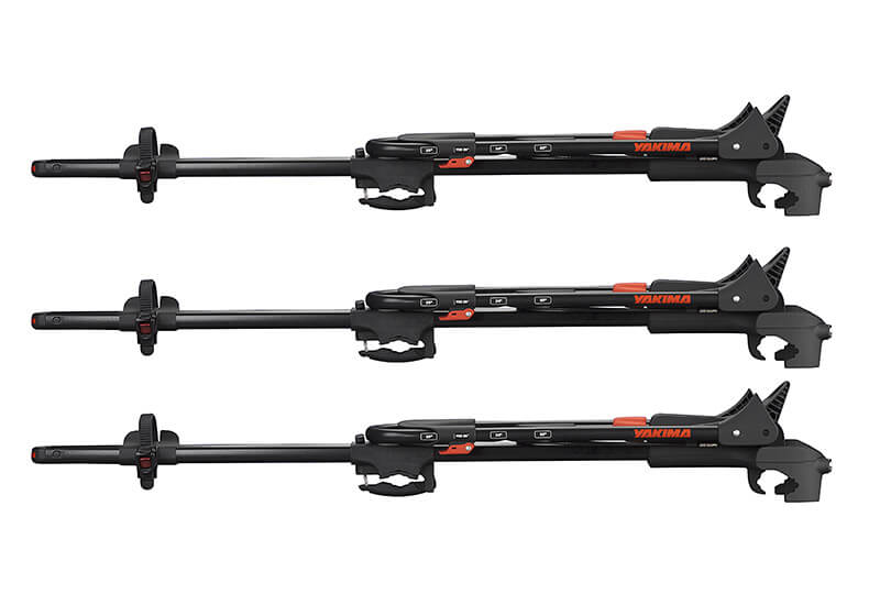 :3 x Yakima FrontLoader bike carriers with locking roof bars