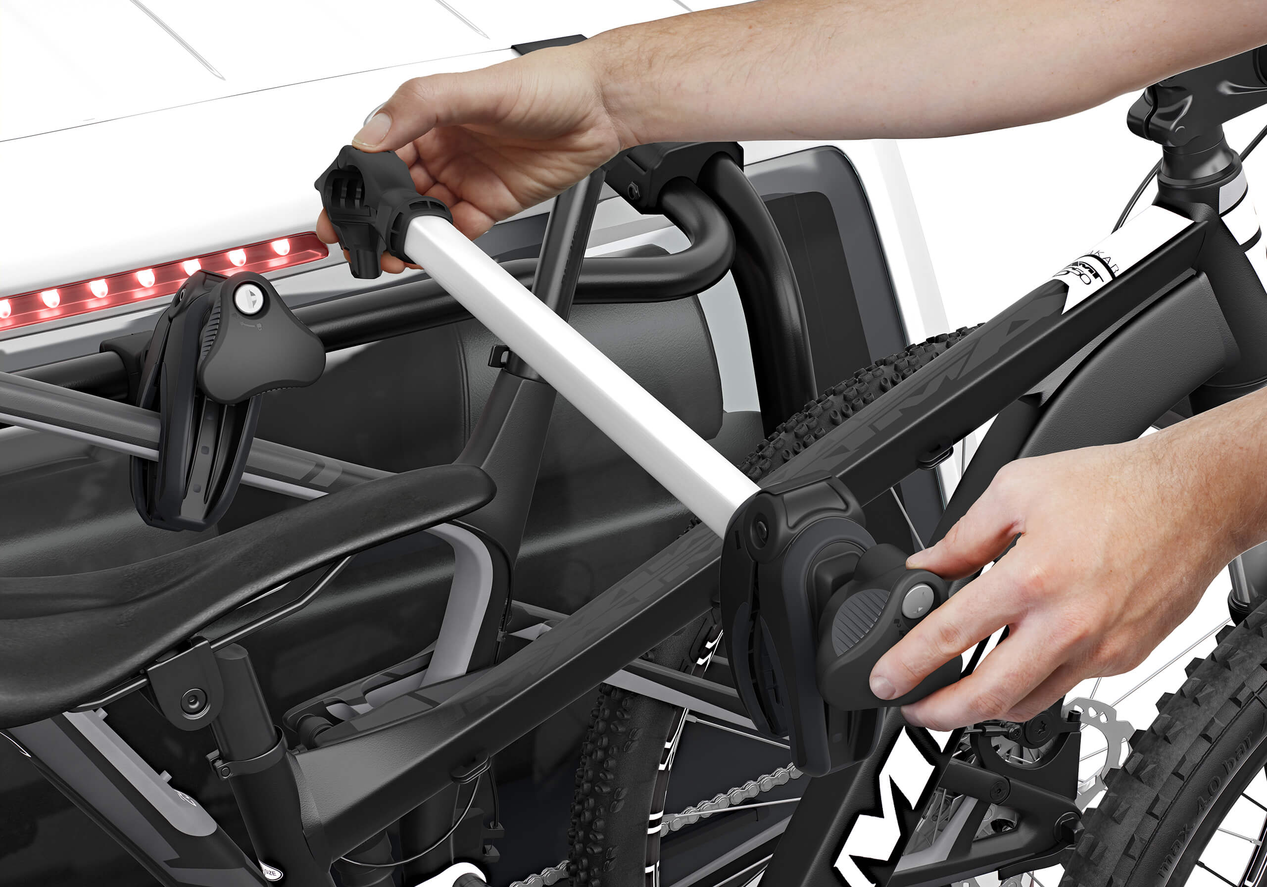 thule bicycle rear rack