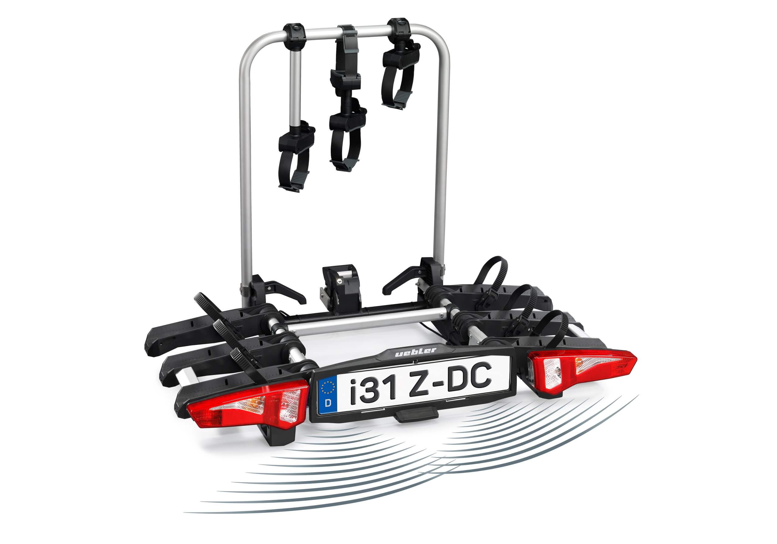 :Uebler i31 Z60 tilting and folding bike rack (3 bikes) with reversing sensors, no. 18130-DC