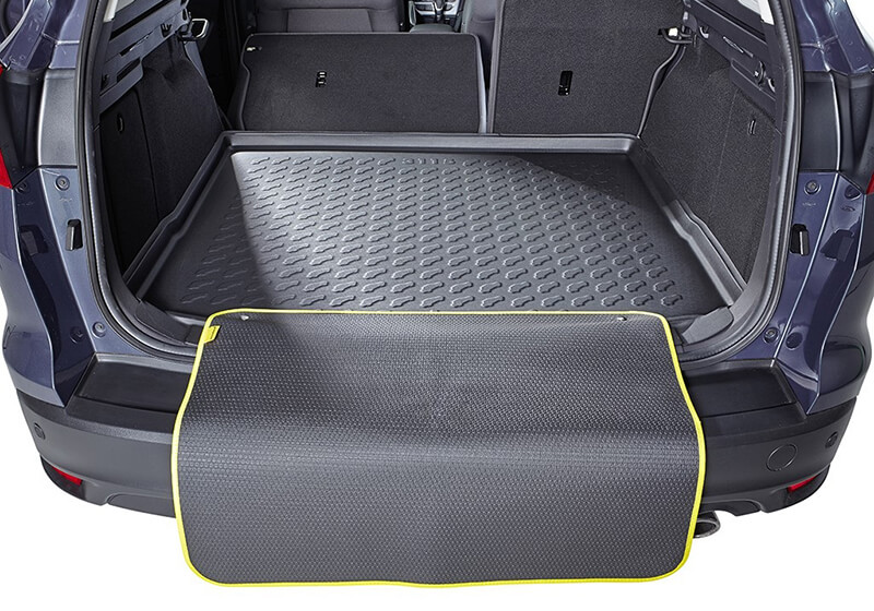 Skoda Karoq (17 on) with fixed rear seats and loading floor in the higher  position:Carbox Form S boot liner, black, for Seat Ateca / Skoda Karoq,  201837000.