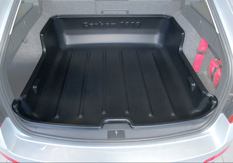 Carbox Classic S boot liner, black, for , 101819000:Skoda Octavia est 13-20vehicles with a variable boot floor in the higher position but not for veh