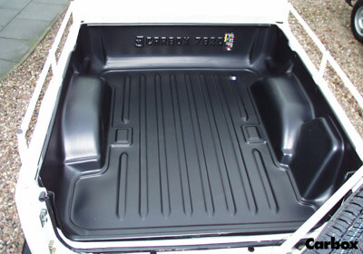 Santana SJ 410/413 pickup (1982 to 1998):Carbox Classic L boot liner, black, for SJ 410/413 pickup, 107820000