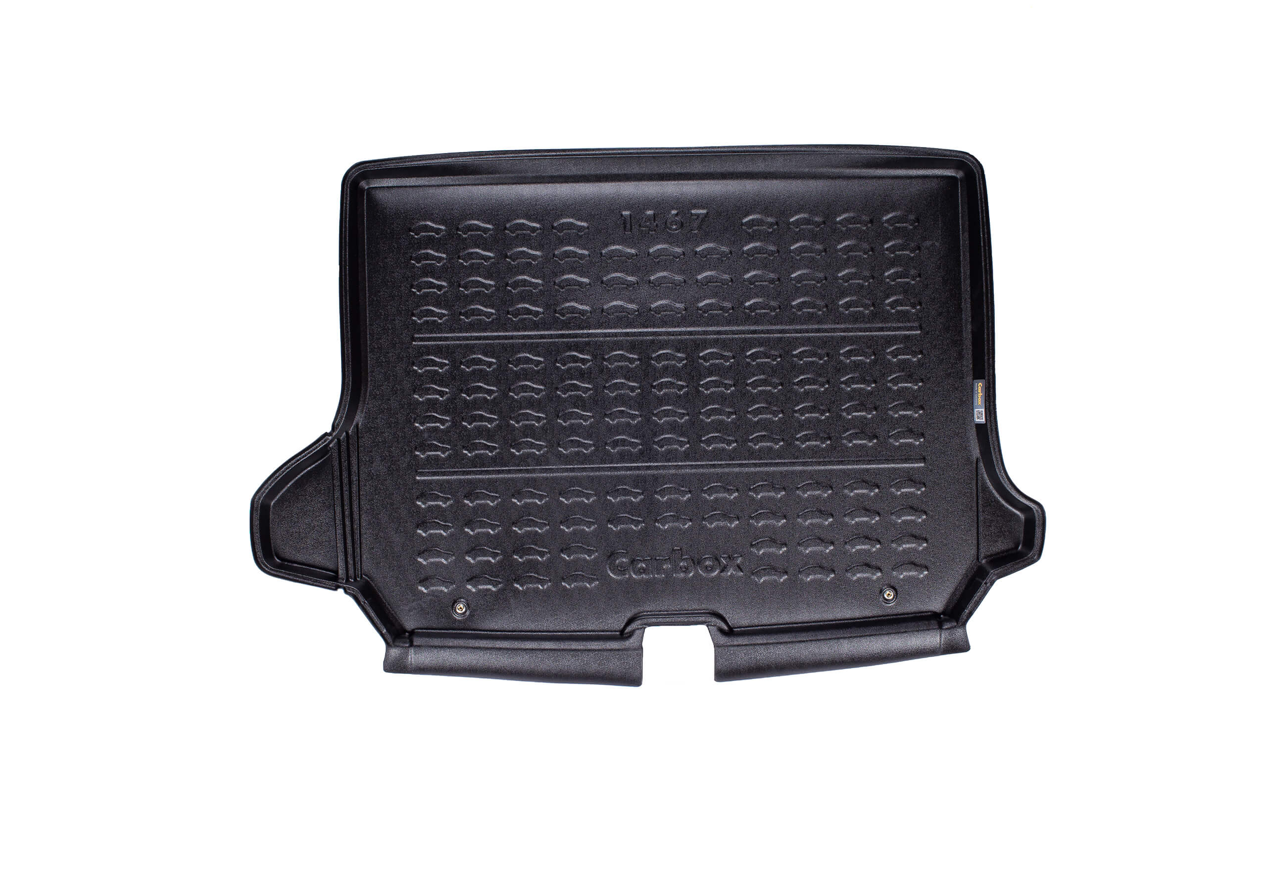 Carbox Form S boot liner, black, for , 201467000:Audi Q2 16 onwith the boot floor in the upper position and cargo net on the left side