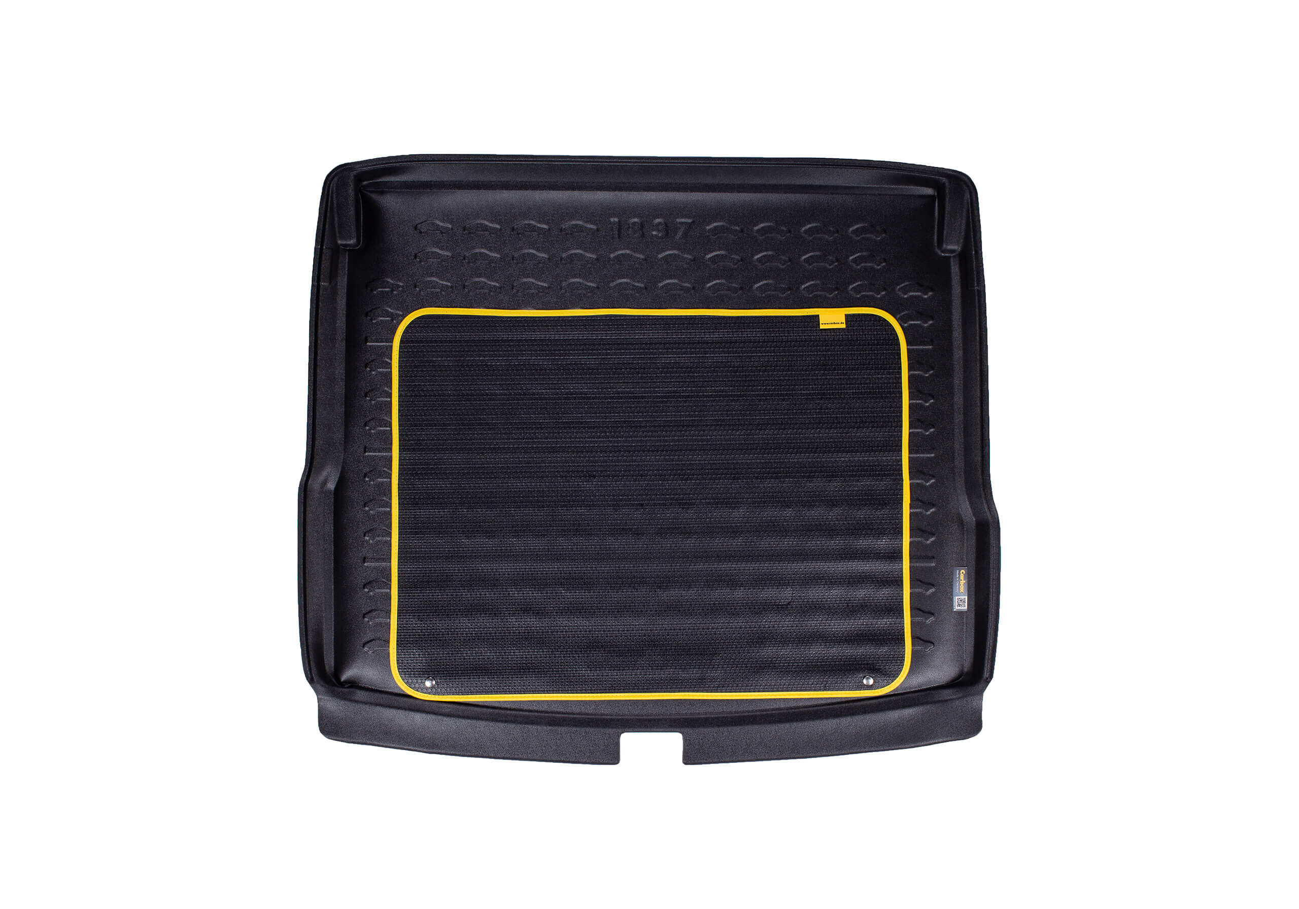 Skoda Karoq (17 on) with fixed rear seats and loading floor in the higher positionCarbox Form S