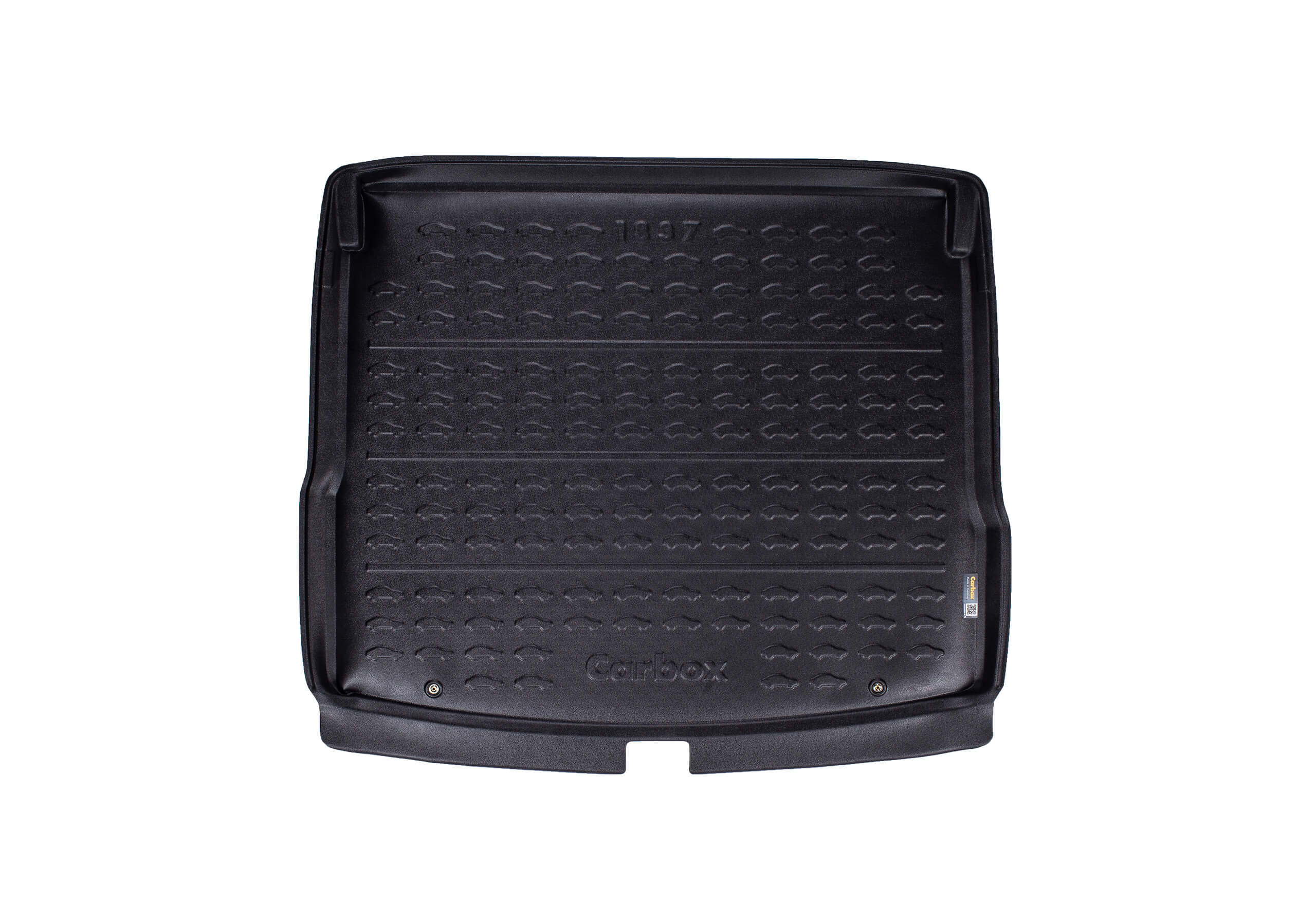 Carbox Form S boot liner, black, for Seat Ateca / , 201837000:Skoda Karoq 17 onwith fixed rear seats and loading floor in the higher position