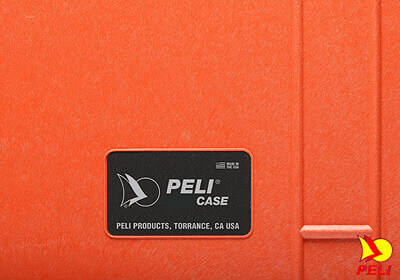 Peli 1510 case, <font color=#FF6600><b>orange</b>, without foam</font>, no. PL1510-001-150