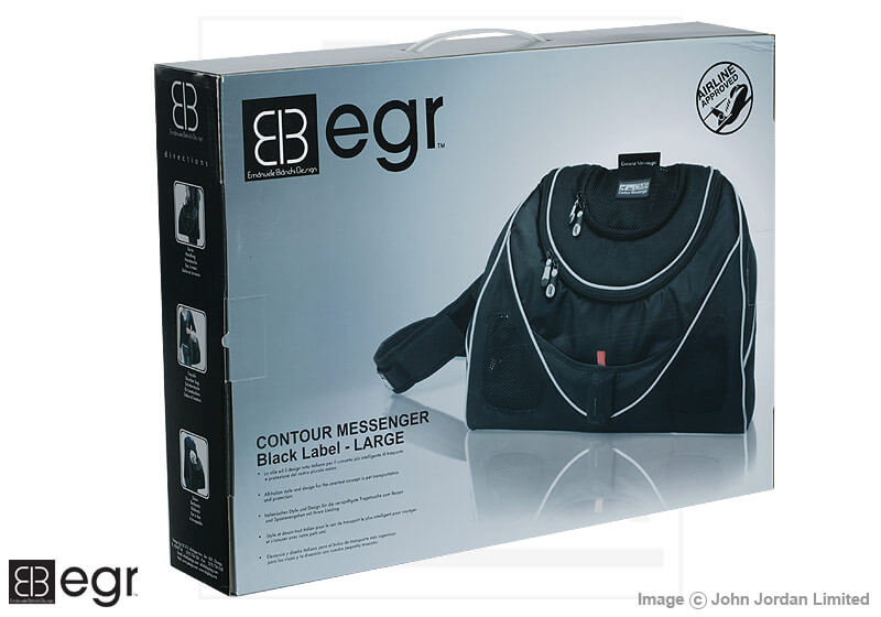 PetEgo EB Contour Messenger small pet carrier, Black Label, large no. ERCMBLL