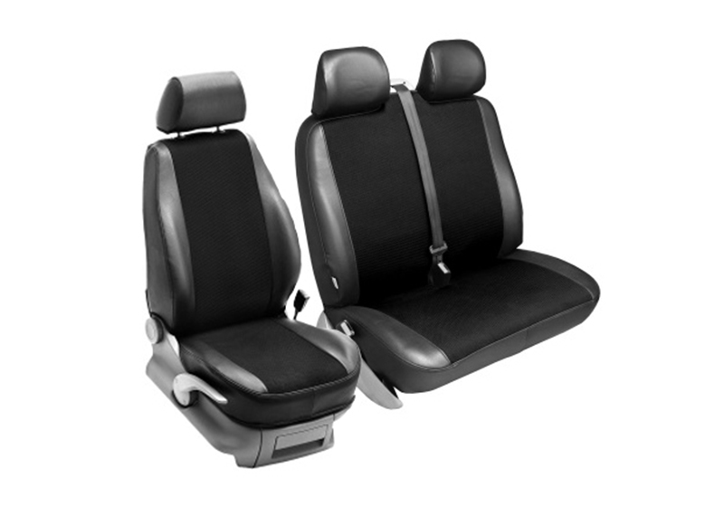 Mercedes Benz Sprinter L1 (SWB) H1 (low roof) (2006 to 2018):PeBe Stark 1 + 2 seat cover set, with headrests, no. 744504NR