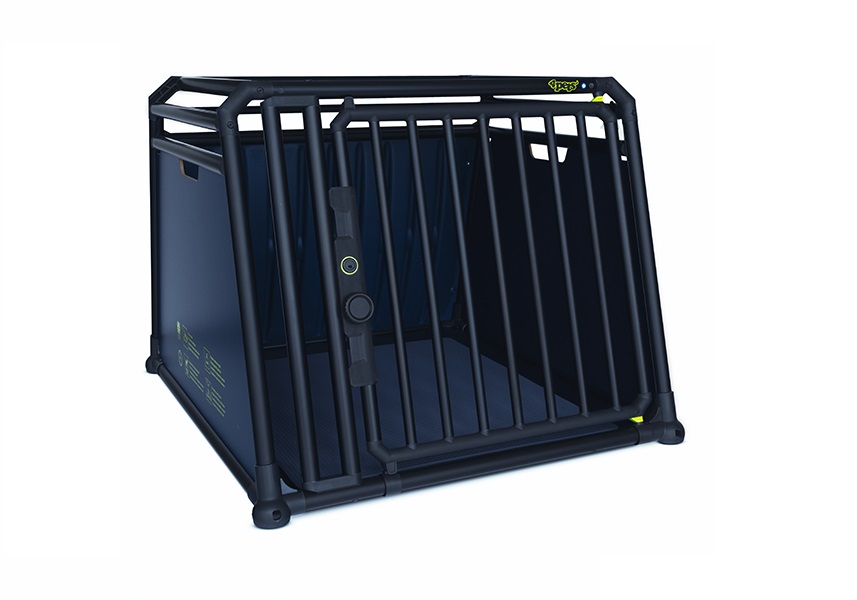 Fiat Doblo Combi L2 (Maxi) (2010 to 2022):4pets PRO, TV-approved black dog cage, size 4 Large