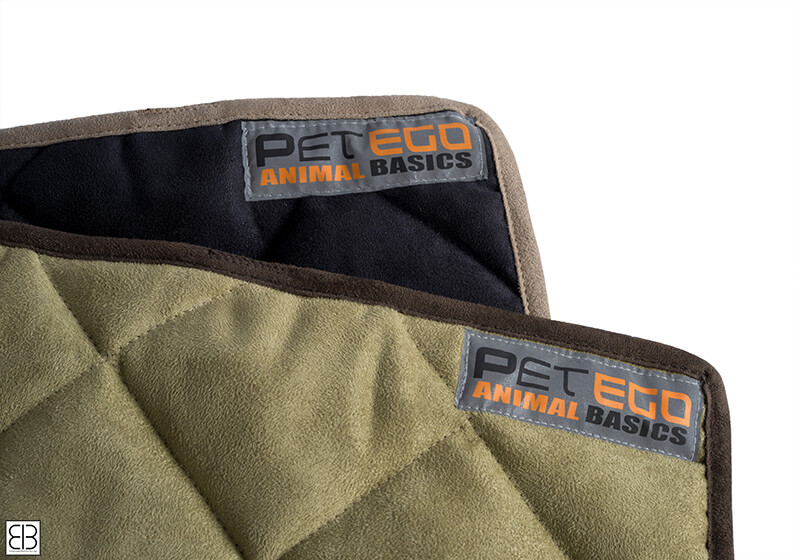 PetEgo EB Animal Basics velvet hammock seat protector, sage and espresso EBABHV-SAES