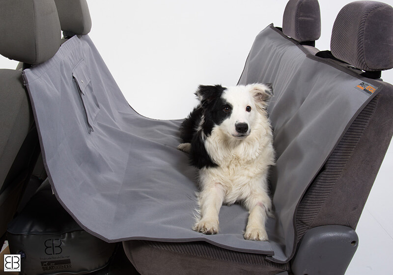 PetEgo EB Animal Basics waterproof hammock car seat protector, anthracite and grey EBABHW-ANGR