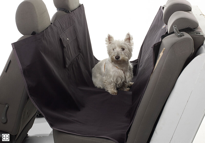 PetEgo EB Animal Basics waterproof hammock car seat protector, black and anthracite EBABHW-BLAN