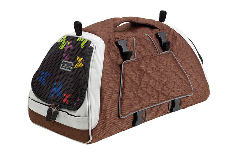 :EB Jet Set pet carrier, small size, silver + brown, no. JET SET FF SB S