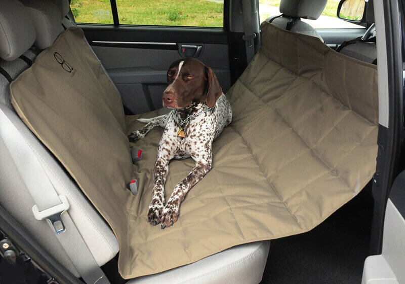 PetEgo EB rear seat hammock car seat protector, extra large, tan, ERSPHMXL-TN