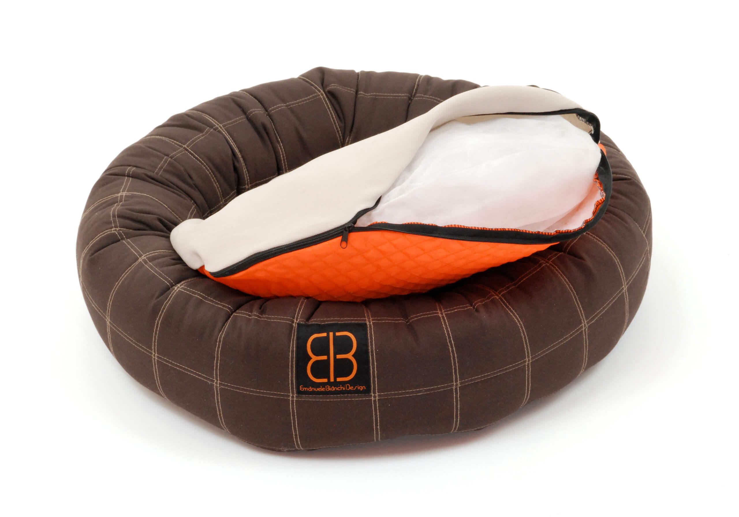 Round bolster dog online bed