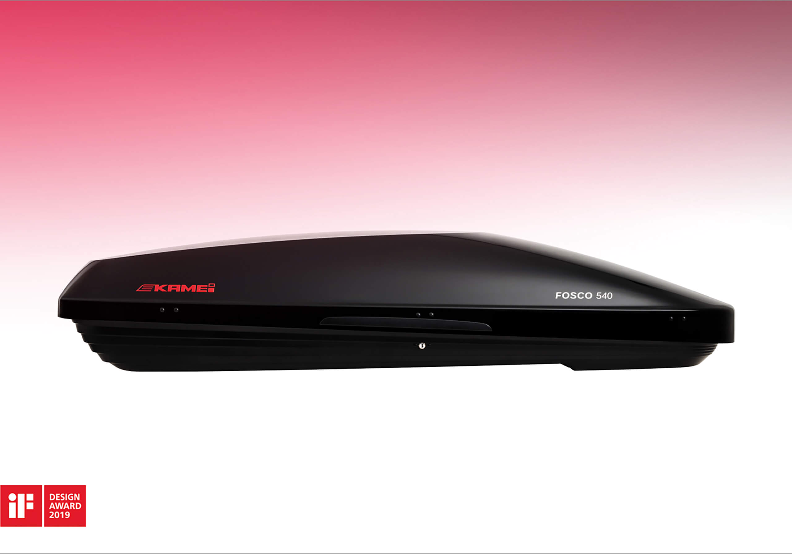 :KAMEI Fosco 540 gloss black roof box no. KM540 (0 81540 21) - return no. 034