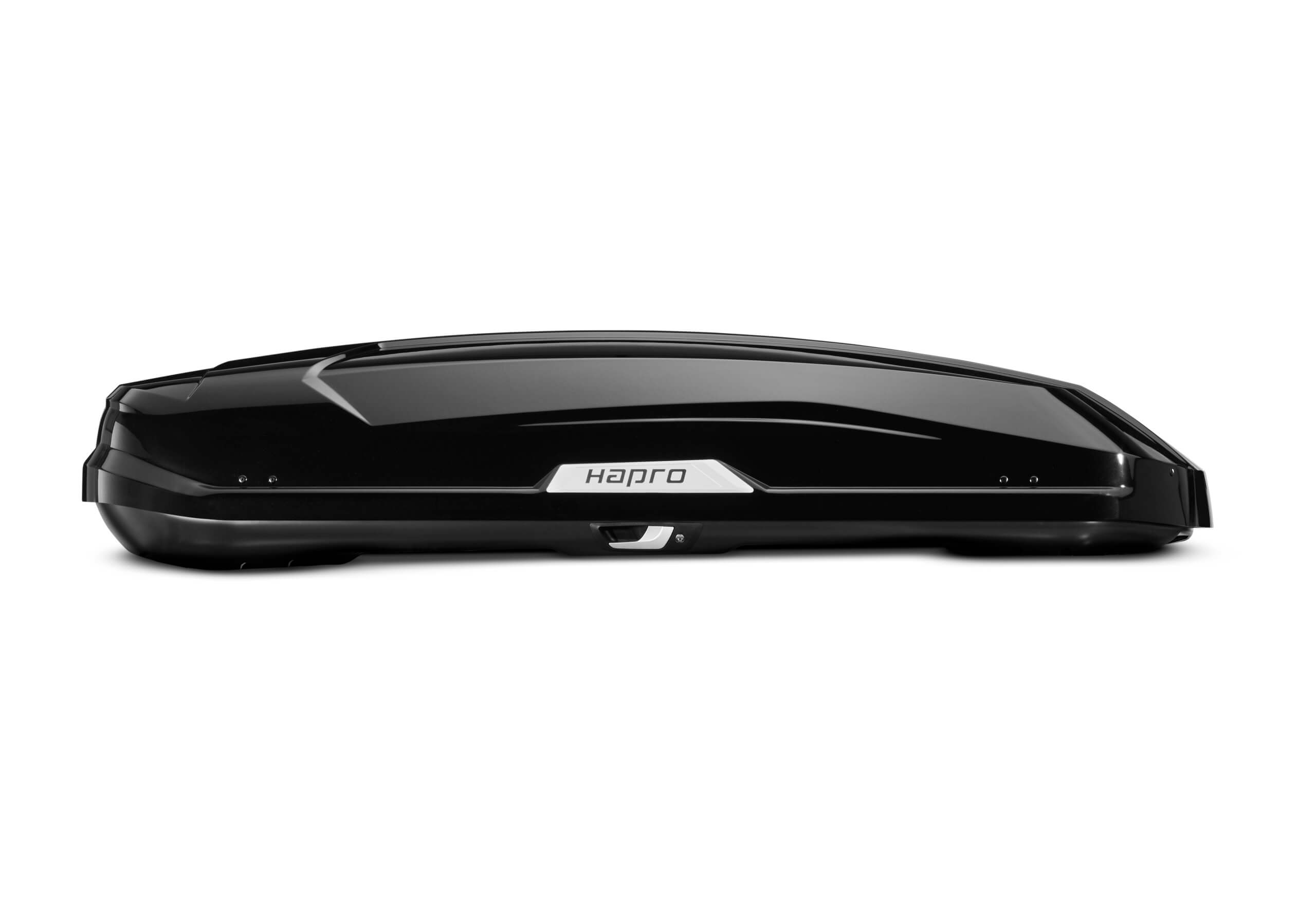 Hapro Trivor 560 roof box, metallic black, no. 33011. Spikes-Spider Sport type XL