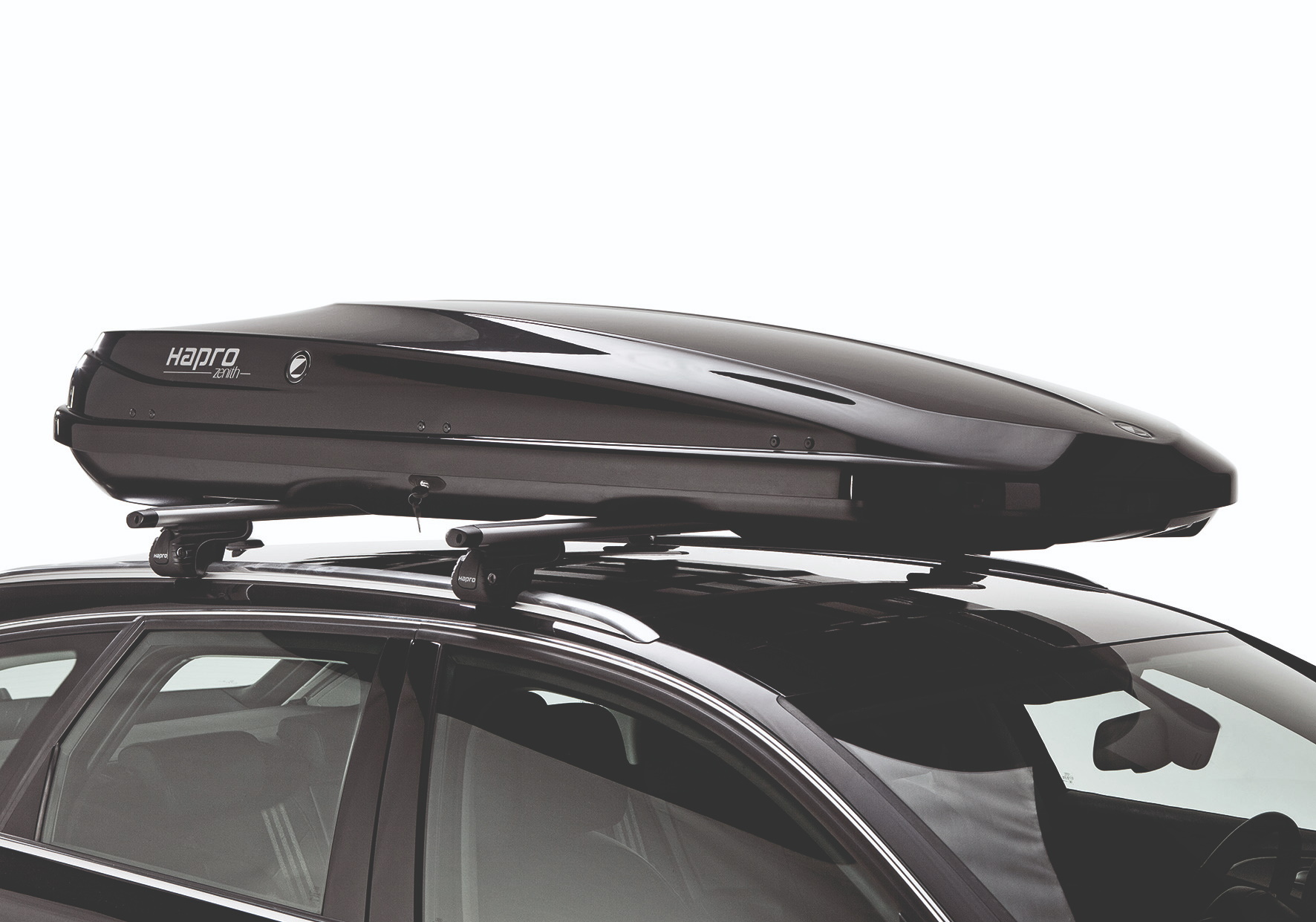 :Hapro Zenith 8.6 long wide roof box, brilliant black