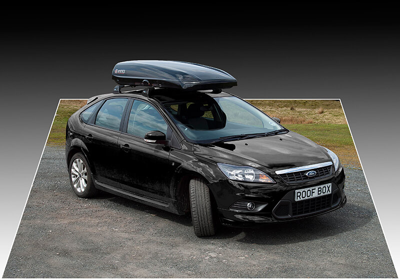 INNO Shadow 16 roof box, black, no. INRS16B (BRA1250).