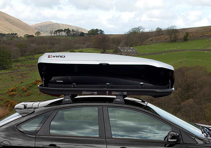 INNO Shadow 16 roof box, silver, no. INRS16S (BRA1250).
