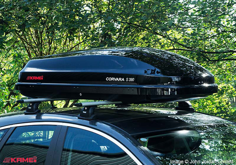 KAMEI Corvara S 390 gloss black roof box no. KM534 (0 81534 21).