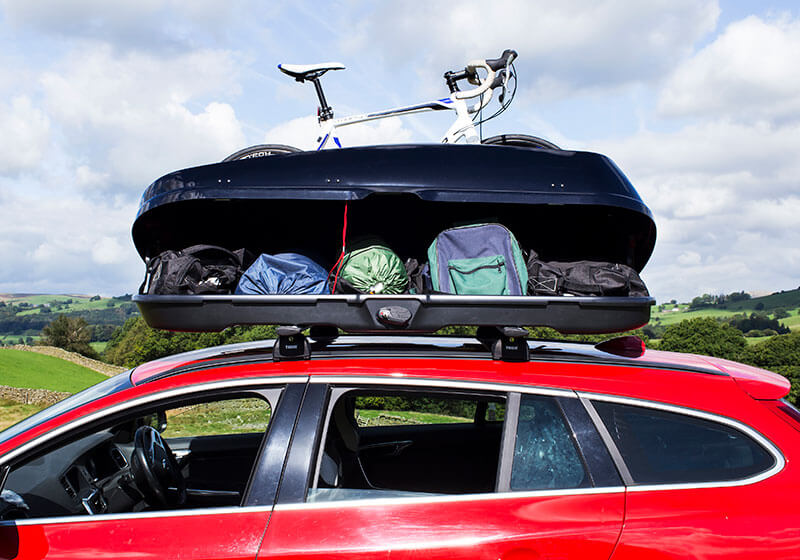 VDP Juxt 400 Black Roof Box & Rack Set For BMW 5 Series Touring F11 (2010+) - 400 Litre, Lockable