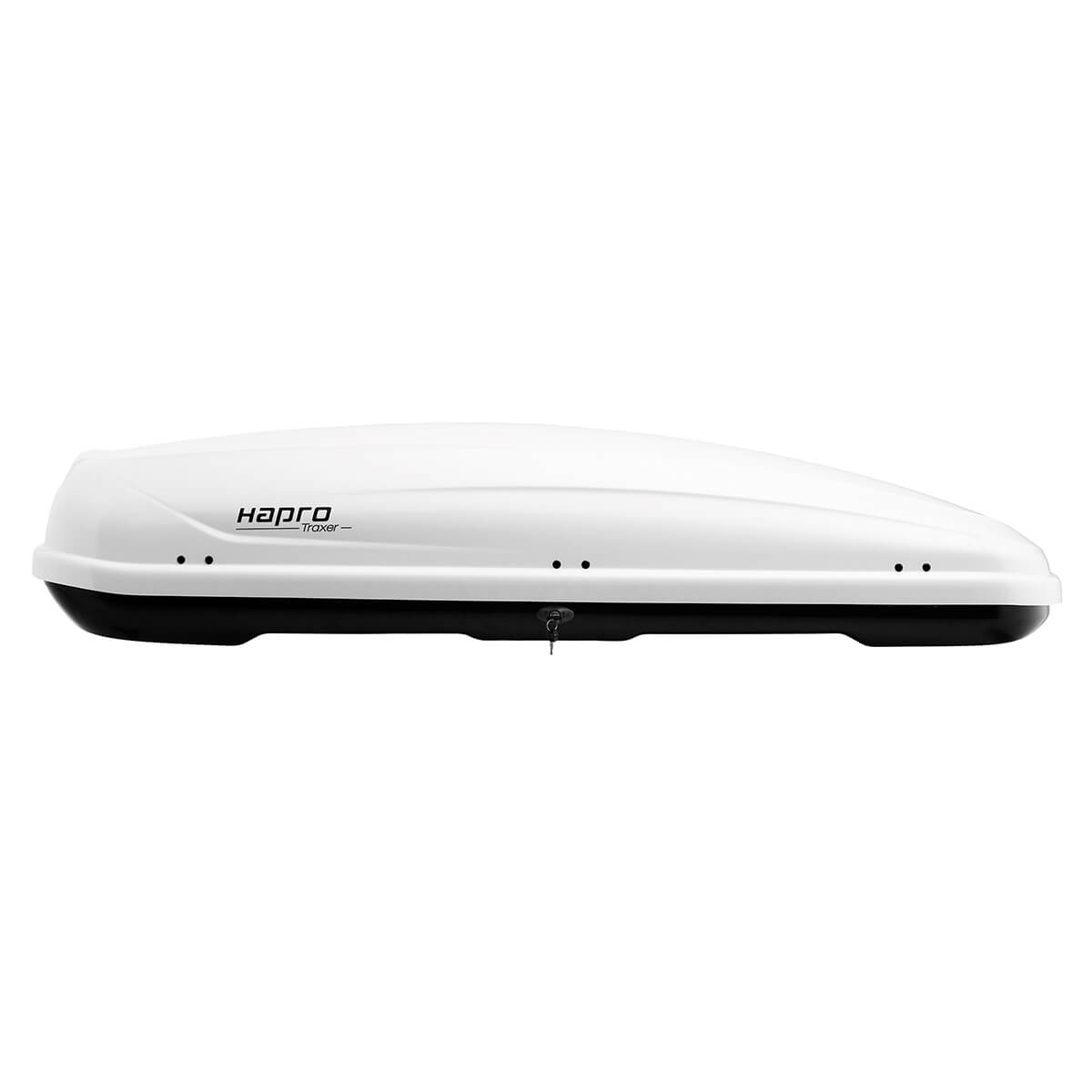 Hapro Traxer 8.6 long wide roof box, gloss white