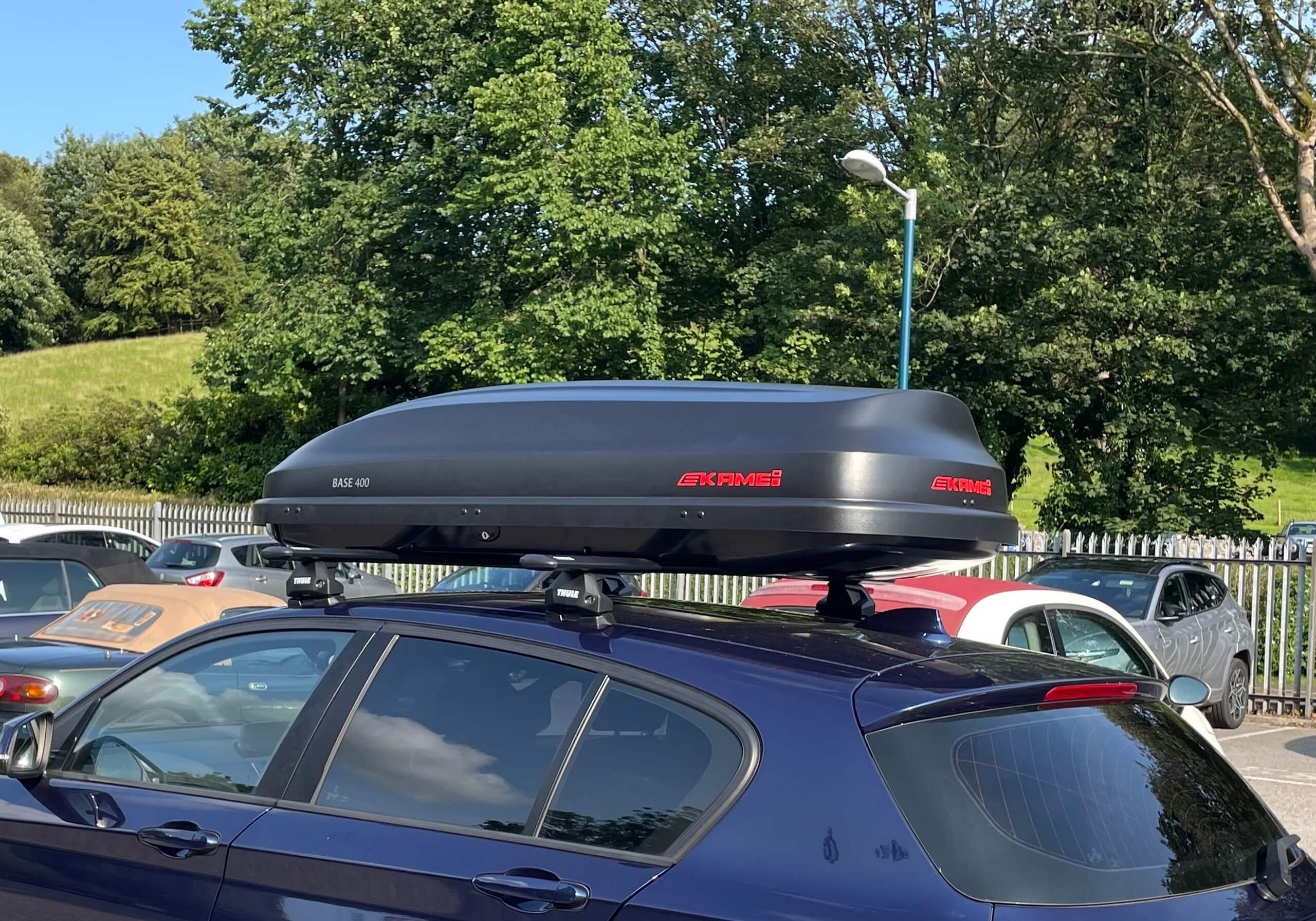 KAMEI Base 400 matt black DuoLift roof box, no. KM400.