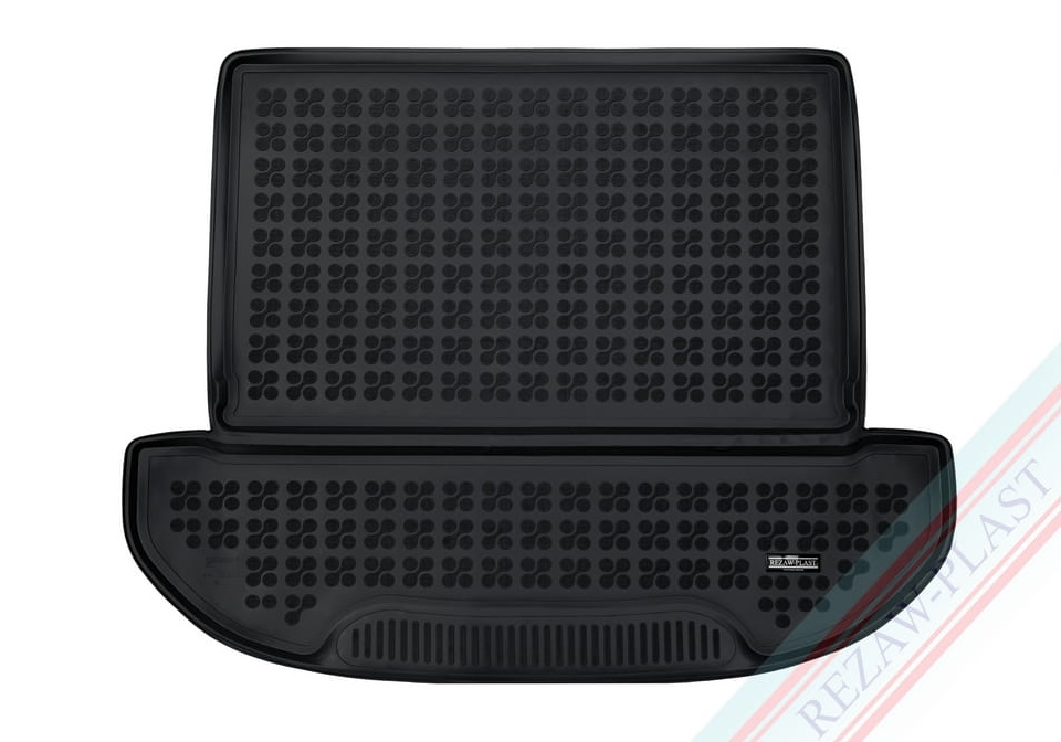 Hyundai Santa Fe (2018 to 2024):Rezaw-Plast boot liner, black, no. RZ230666