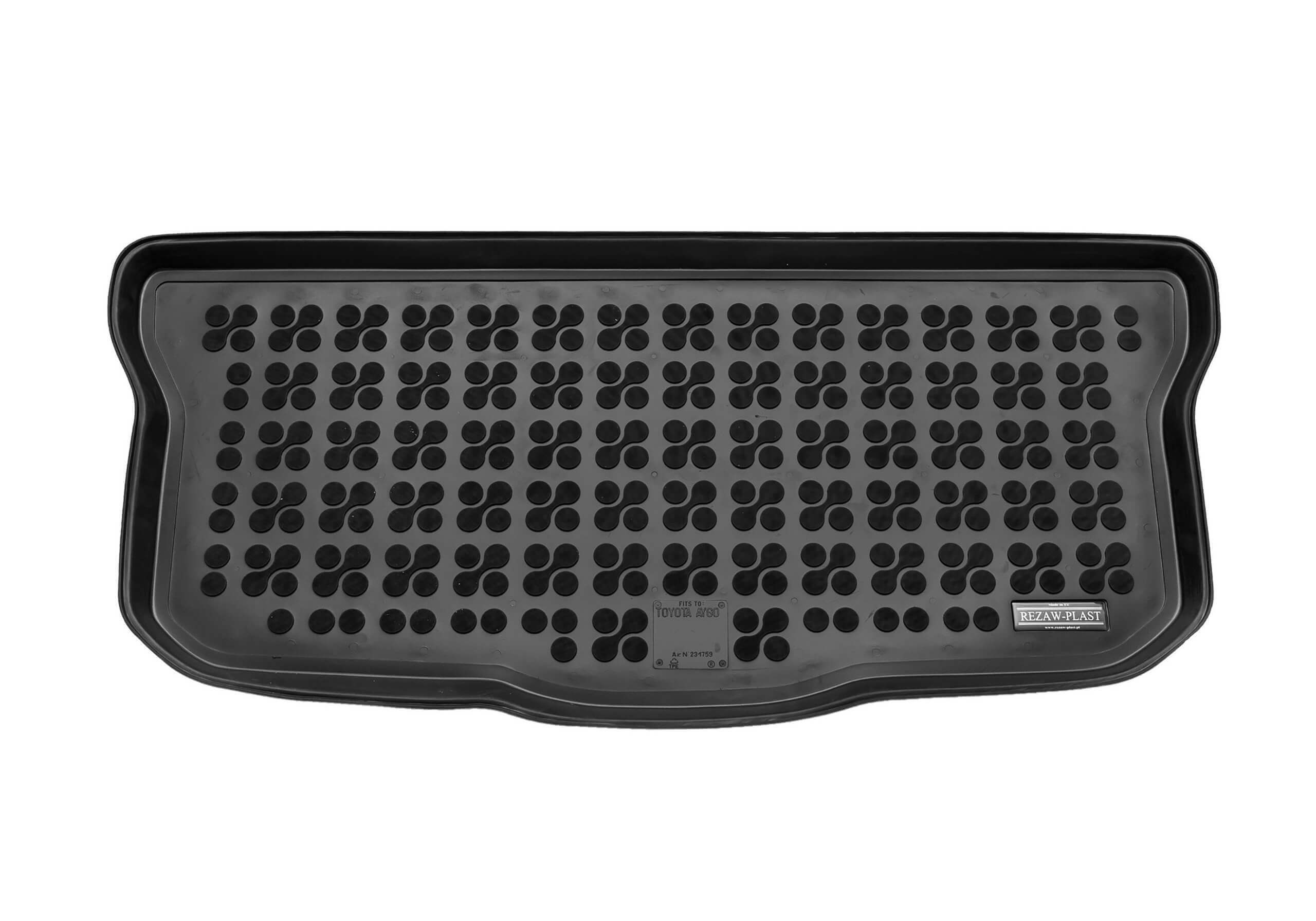 Toyota Aygo three door (2014 onwards):Rezaw-Plast boot liner, black, no. RZ231759