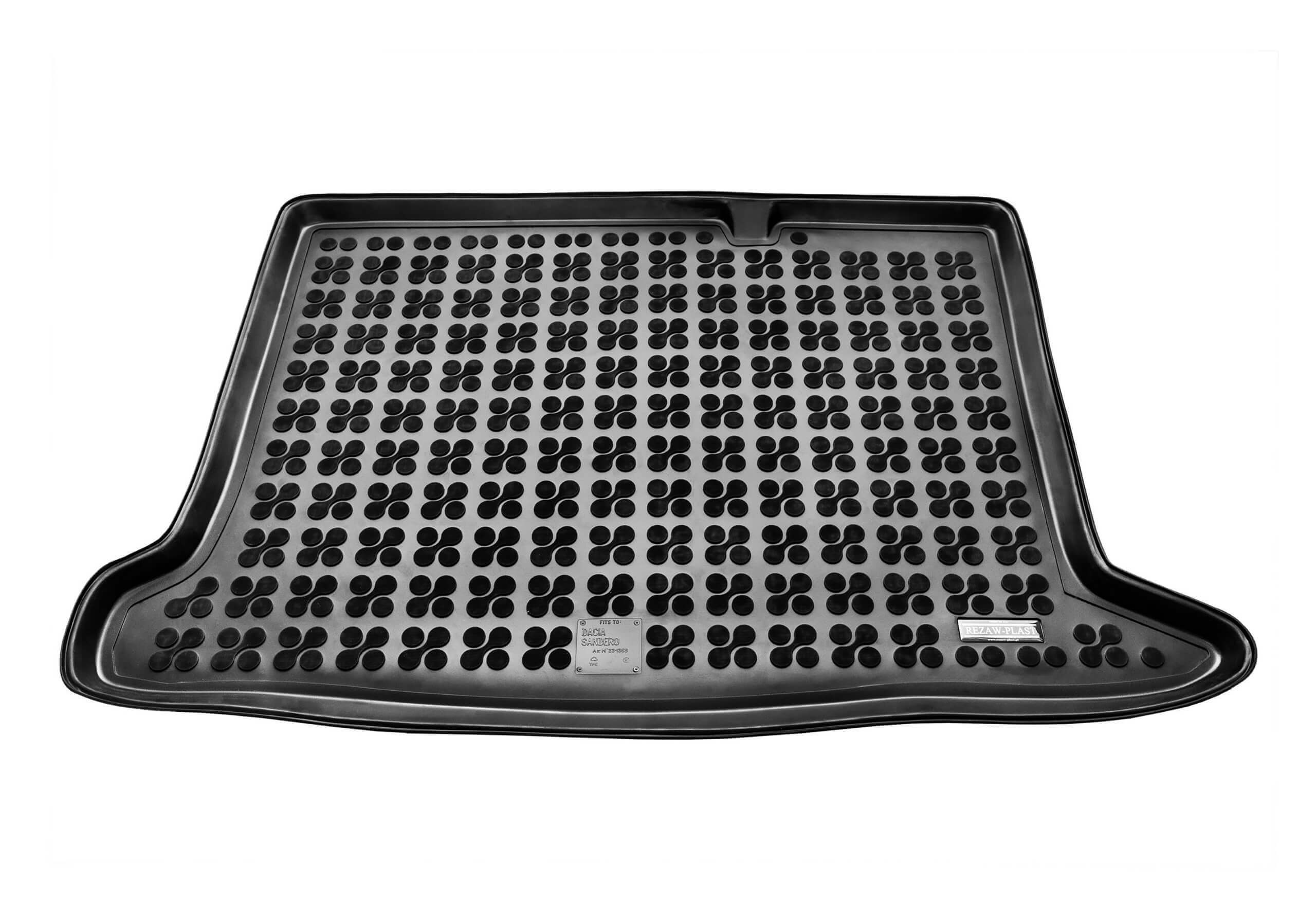 Dacia Sandero five door (2012 to 2021):Rezaw-Plast boot liner, black, no. RZ231369