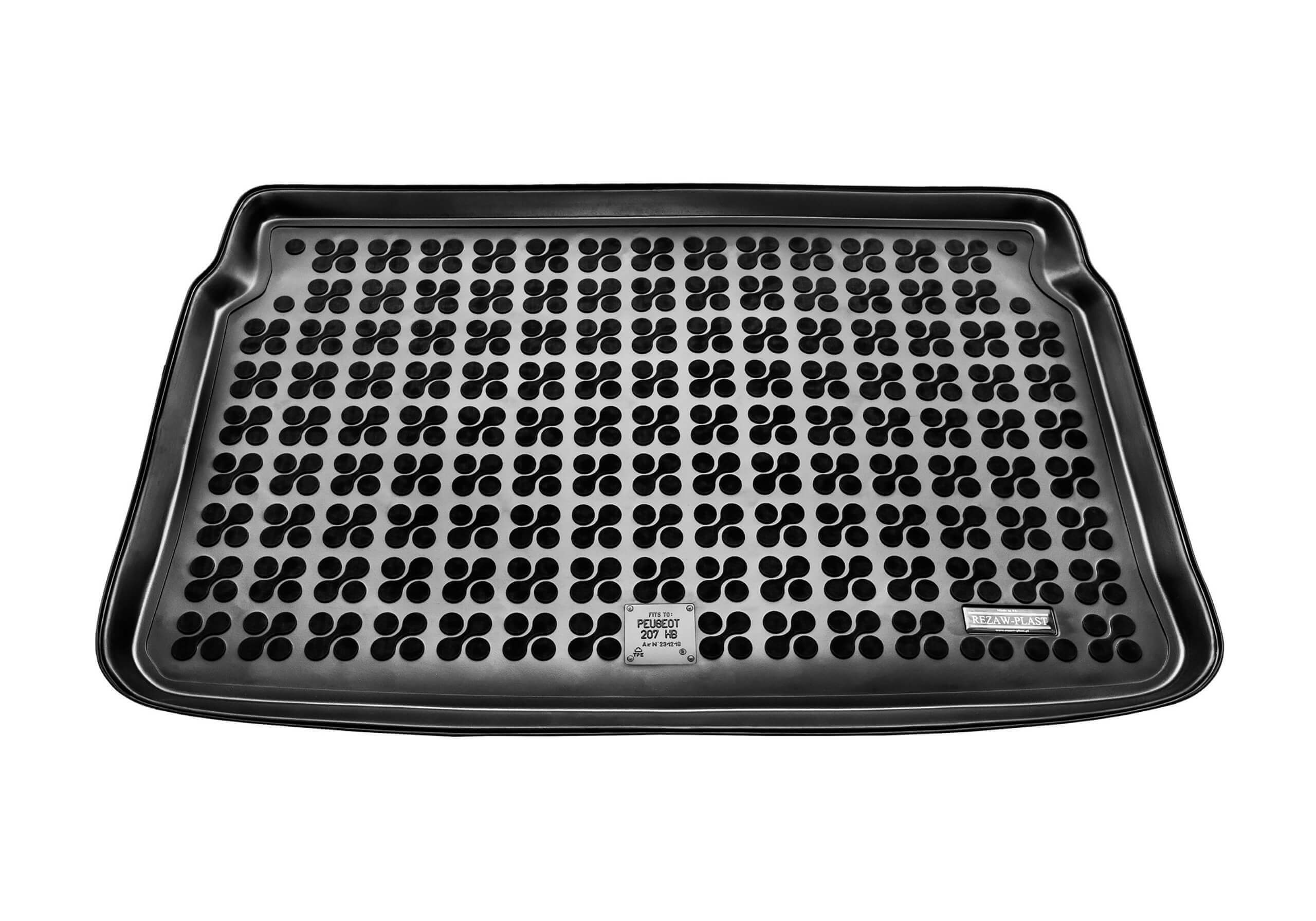 Peugeot 207 five door (2006 to 2013):Rezaw-Plast boot liner, black, no. RZ231218