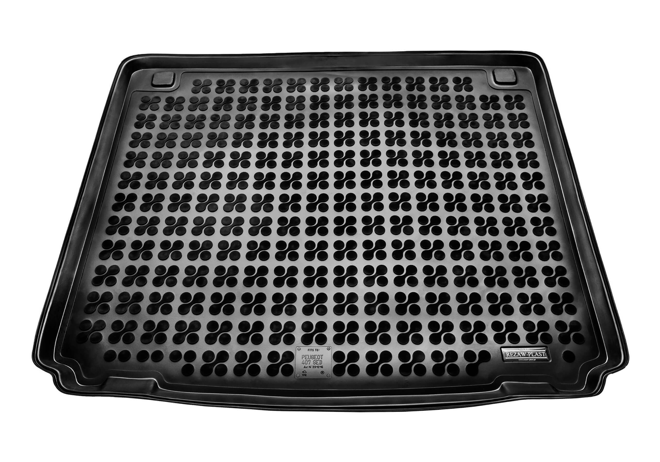 Peugeot 407 four door saloon (2004 to 2011):Rezaw-Plast boot liner, black, no. RZ231216