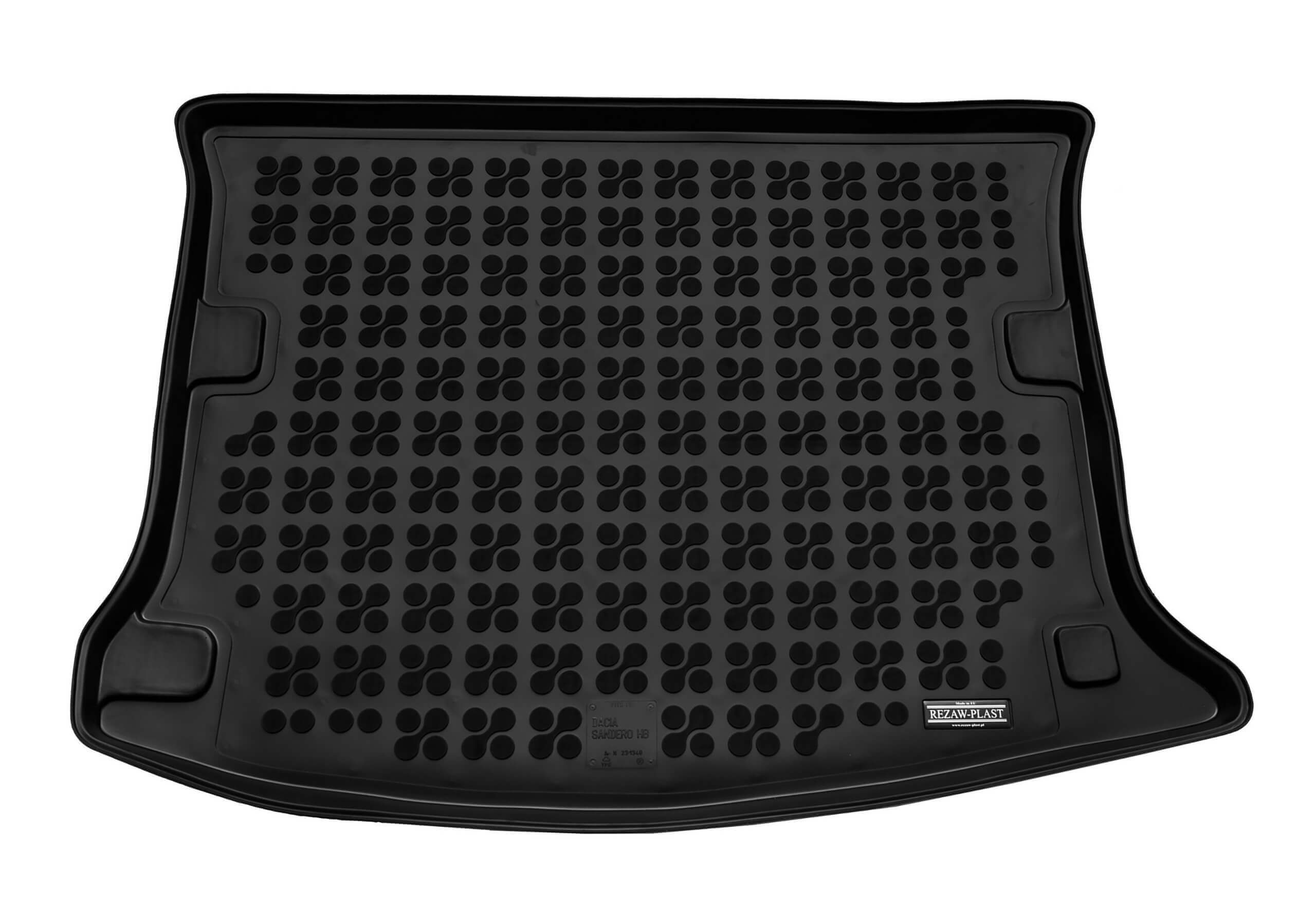 Dacia Sandero five door (2008 to 2012):Rezaw-Plast boot liner, black, no. RZ231348