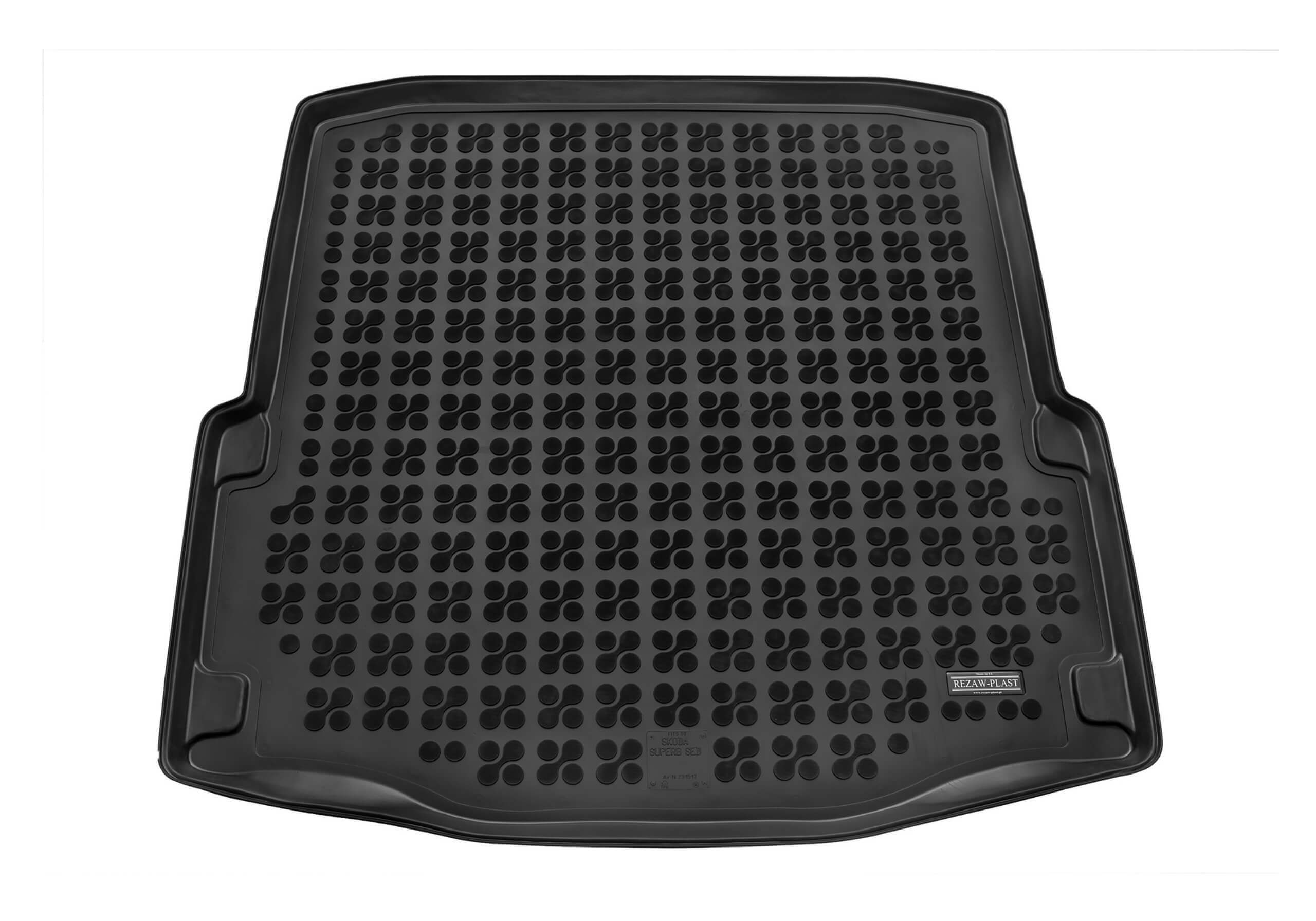 Skoda Superb four door saloon (2008 to 2015):Rezaw-Plast boot liner, black, no. RZ231517