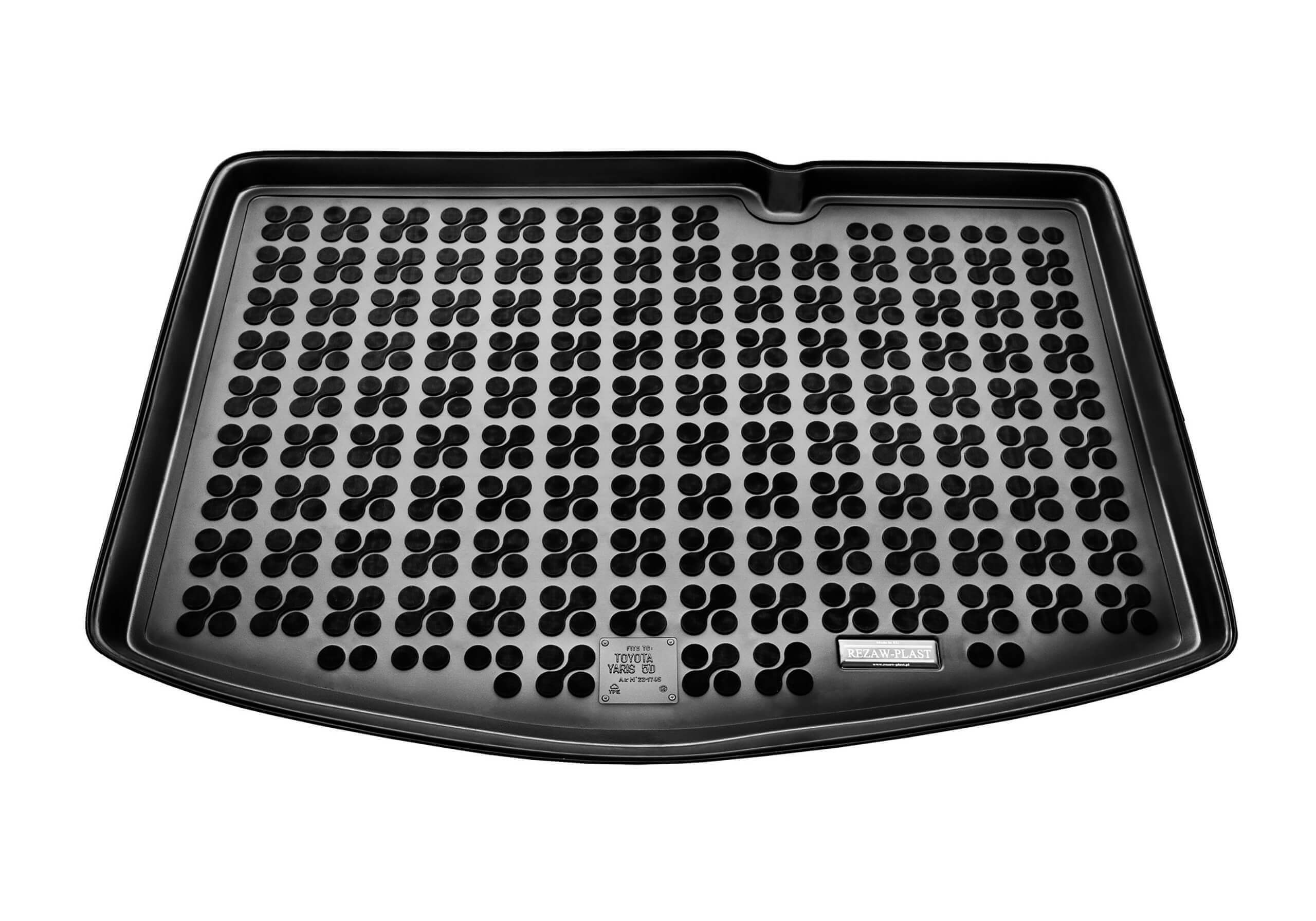 Toyota Yaris three door (2011 to 2020):Rezaw-Plast boot liner, black, no. RZ231746