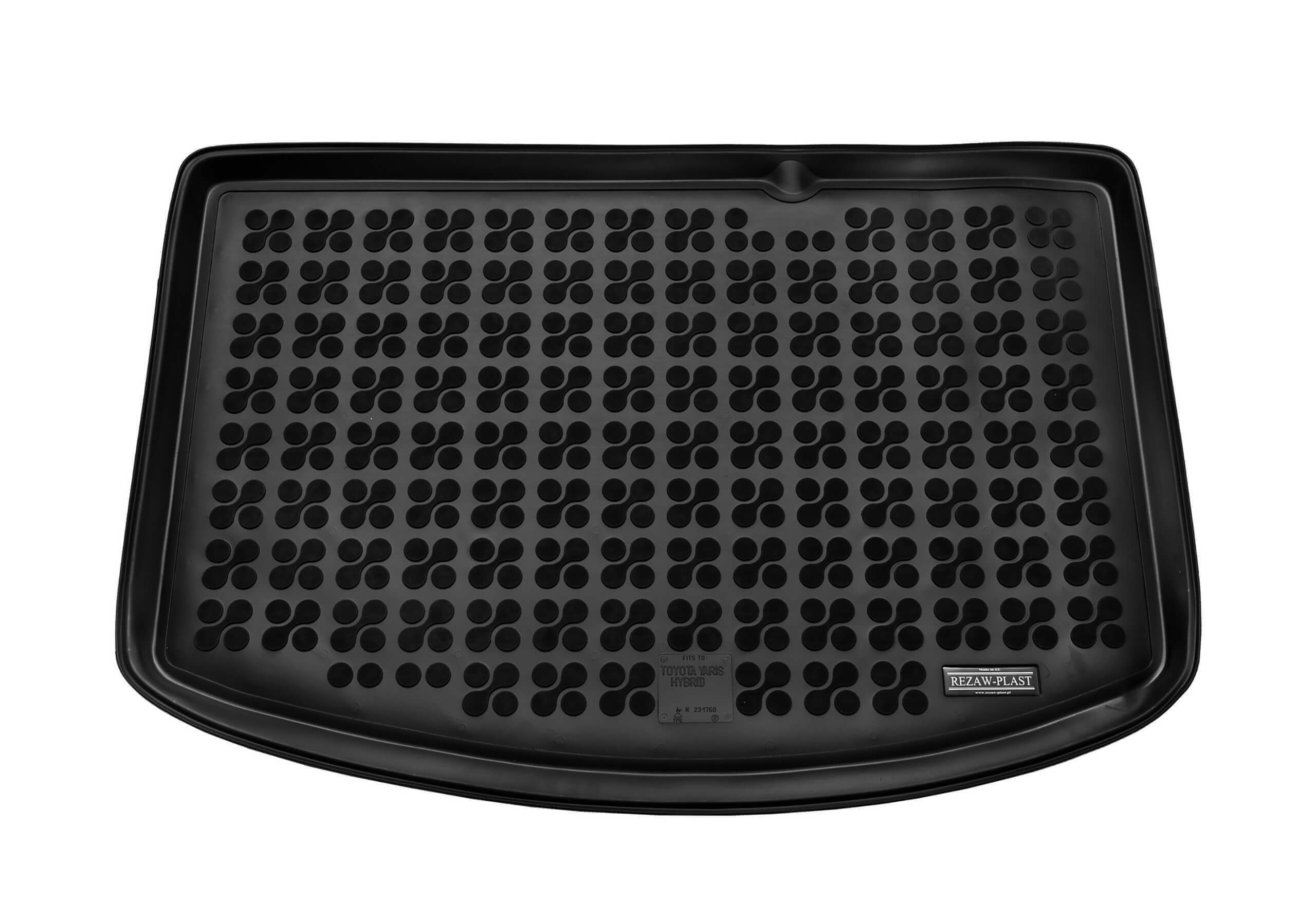 Toyota Yaris three door (2011 to 2020):Rezaw-Plast boot liner, black, no. RZ231760